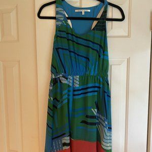 Muticolor high low dress